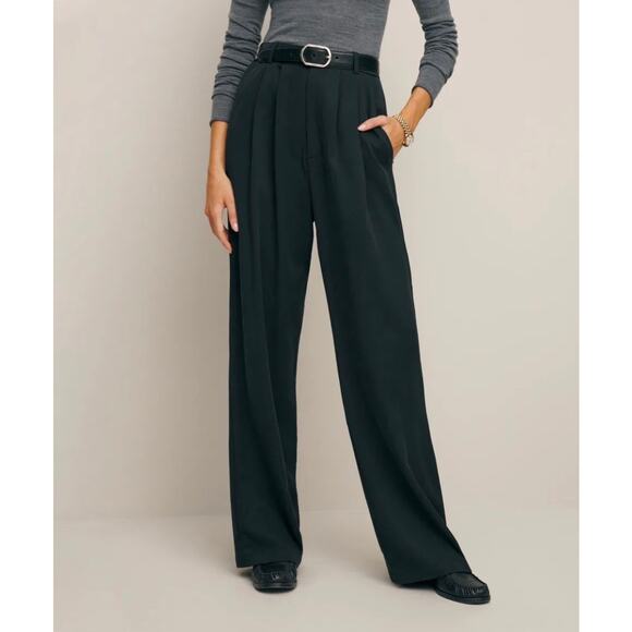 Reformation Mason Pant Black Womens Size 8 NWT - Picture 2 of 5